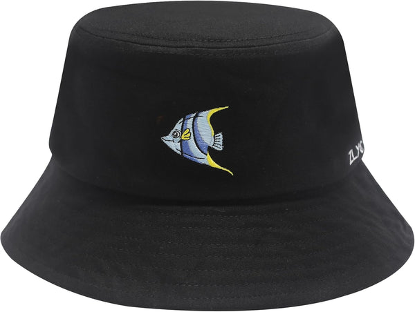 ZLYC Unisex Fashion Embroidered Bucket Hat, Summer Fisherman Cap for Men, Women, and Teens