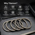 Side Pushing Titanium Key Rings for Key Carabiner, Quick Release EDC Split Rings