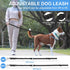 Tactical Dog Leash Heavy Duty, 4-6FT Shock Absorbing Bungee Leash with 2 Padded Handles for Medium Large Dogs, Black