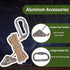 Hikeman 4 Pack Camping Rope with Locking Carabiner Clip, 4mm Reflective Guy Lines with Triangular Adjuster, Nylon Cord