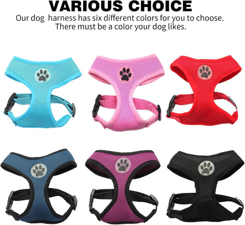 BINGPET Dog Vest Harness, Lightweight Breathable Sports Mesh, Adjustable for Small Dogs