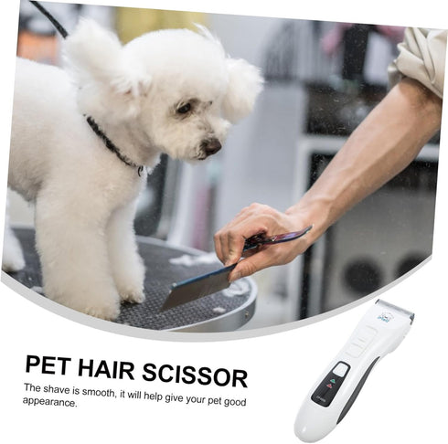 Trimmer 4 Hemoton Rechargeable Dog Hair Clipper USB Electric Pet Hair Low Noise Grooming Kit with Cleaning Brush