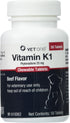 Vet One Vitamin K1 Chewable Tablets for Dogs, Beef-Flavored, 50 Tablets, Phytonadione 25mg