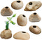 Norme 8 Pcs Ceramic Aquarium Plant Pots, Aquatic Cup Holder for Fish Tank Decorations