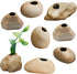 Norme 8 Pcs Ceramic Aquarium Plant Pots, Aquatic Cup Holder for Fish Tank Decorations