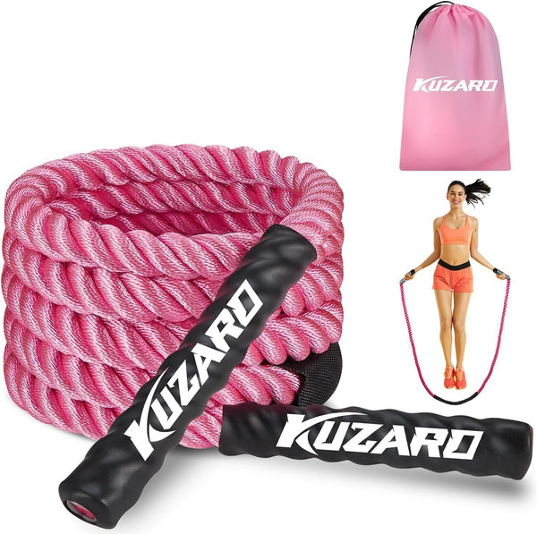 Weighted Jump Rope for Fitness, 1.5lb 2.5lb 3.5lb Heavy Skipping Rope for Home Gym, Improve Strength and Muscle