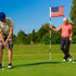 KINGTOP USA Golf Flag 20x14 Inch, Tube Inserted Dual-layer Nylon, Standard Putting Green Flags for Practice