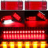 3rd 80" Inches LED Boat Trailer Lights, Submersible LED Trailer Light Kit w/Wiring Harness Combined Stop Tail Lights