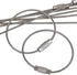 Pawfly Large Stainless Steel Key Ring Loop Holder, 5 Inch/10 Inch Wire Keychain Cable, 20/50/100 Pack