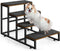 Dog Stairs for High Beds - 4 Steps for Small Medium Dogs, Easy to Walk on Pet Steps for Beds and Cars