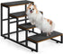 Dog Stairs for High Beds - 4 Steps for Small Medium Dogs, Easy to Walk on Pet Steps for Beds and Cars