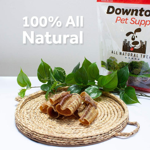 Downtown Pet Supply Beef Trachea Dog Treats - Rawhide-Free Chews, 3in - 12Ct