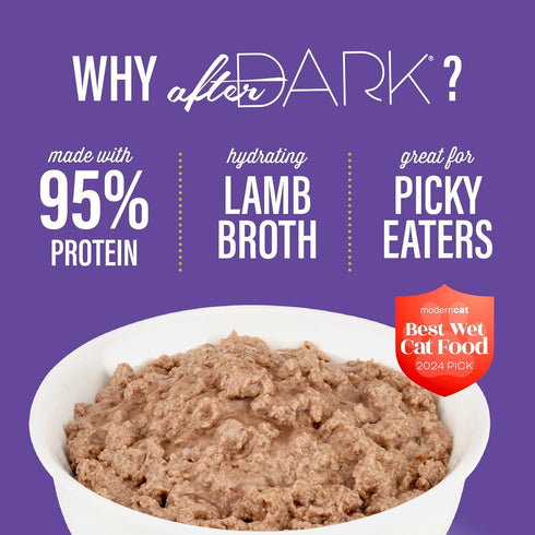 100% 3 oz. (12 Count) (Packaging Tiki Cat After Dark Soft Pate, Lamb & Beef Liver, High-Protein and Non-GMO