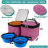 PetAmi Dog Travel Backpack, Airline Approved, Pink - Dog Mom Gift with Food Container & Collapsible Bowls