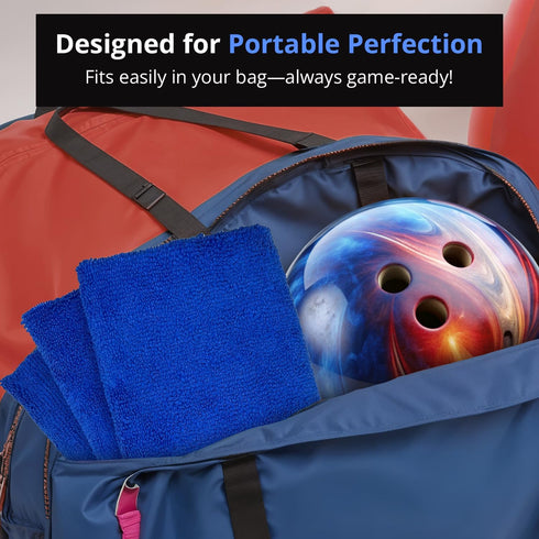 3-Pack 11.25"x11.25" Bowling Ball Cleaner Polishing Cloths Oil, Scuff, and Belt Mark Cleaner - Restores Tack