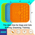 Lick Mat for Dogs, Suction Cup Dog Lick Mat for Anxiety, Slow Feeder Dispensing Treater Lick Pad (Small Blue)