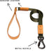 Dog Leash, 4 FT Nylon Pet Leash with Leather Handle for Large Medium Dogs, Reinforced Connection (Army)
