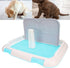 Pet Dog Toilet Litter Box, Portable Indoor Puppy Training Toilet Tray, Blue