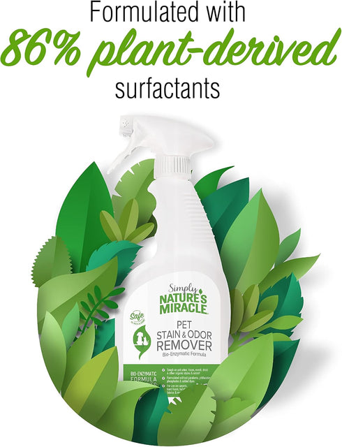 Nature's Miracle Pet Stain and Odor Remover, 16 Ounce, Made with 86% Plant-Derived Surfactants