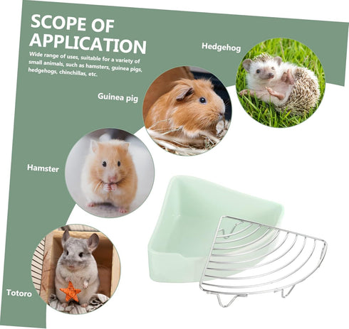 Chinchilla SUPVOX Guinea Pig Hay Compatible Rabbit Toilet Box Ceramic Pet Toilet Bunny Cage Hamster Potty