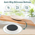 BNOSDM 4 Pcs Cat Food Bowls, Shallow Ceramic Cat Dishes Non-Slip Silicone Bottom, Whisker Fatigue Pet Dry/Wet Food Plates Set for Indoor Kittens Kitty Small Cats (Black)
