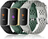 Maledan Bands for Fitbit Charge 5/6, Breathable Sport Band Soft Waterproof Replacement Wristbands for Fitness Tracker