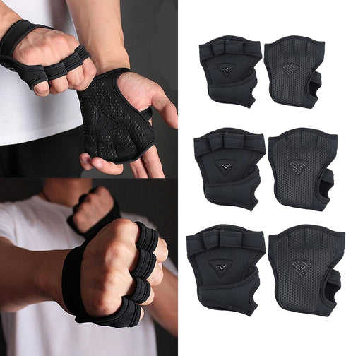 YS0911 2Pcs Silicone Anti-Slip Four Finger Workout Glove Weight Training Gloves Gym Gloves Weight Lifting Gloves