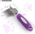 Poodle Dematting Fur Rake Comb Brush for Dogs and Cats, 2.5" Steel Safety Blades