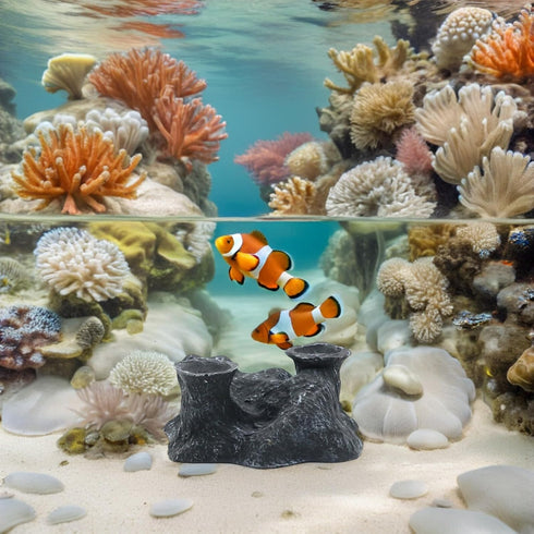 1pcs UPKOCH Aquarium Fish Hideout Cave Resin Rock Shelter Shrimp Breeding Tunnel Fish Tank Decoration Habitat Hiding
