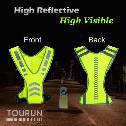 Reflective Running Vest Gear with Pocket for Women, Men, Kids, Safety Reflective Vest Bands for Night Cycling, Walking,