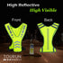 Reflective Running Vest Gear with Pocket for Women, Men, Kids, Safety Reflective Vest Bands for Night Cycling, Walking,