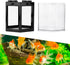 Zerodis Betta Aquarium Starter Kits, Small Crystal-Clear Aquarium for Fish-Loving Kids (Black)