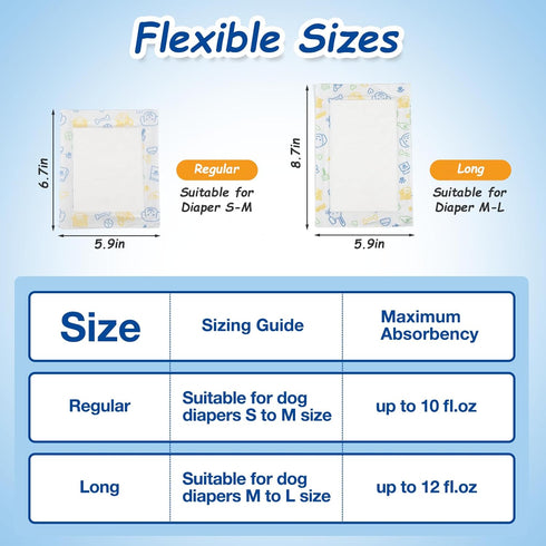 FurVeluxia 160ct, Dog Diaper Liners Booster Pads for Male and Female Dogs, Super Absorbent Disposable Belly Band Liners