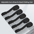 HUDLL (5 Pack) Adjustable Chair Carry Strap for Camping Chairs, Hands-Free Shoulder Sling for Folding Chairs, Hiking