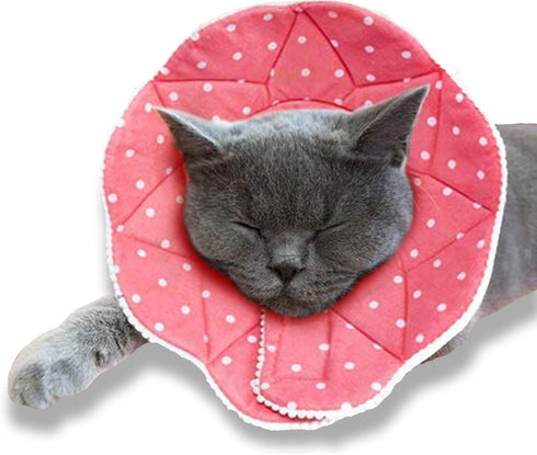 SunGrow Cat Cone Collar Soft, Elizabethan E Collar for Cats & Kittens After Surgery, Recovery Suit for Wound Cover