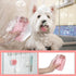 Dog Cat Bath Brush with Soap Dispenser, Soft Silicone Rubber Bristle for Short Haired Dogs and Cats Shower