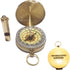 FUTURESTEPS Set 105 Brass Compass with Solid Brass Whistle - Survival - Decibels - Carry in Pocket or on Necklace - Two