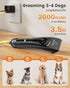 oneisall Dog Clippers for Grooming Doodles Poodles Thick Curly Hair,Low Noise Heavy Duty Dog Grooming Kit