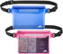 HEETA 2 Pack Waterproof Pouch with Adjustable Waist Strap | Screen Touch Sensitive Dry Bag for Swimming, Kayaking,