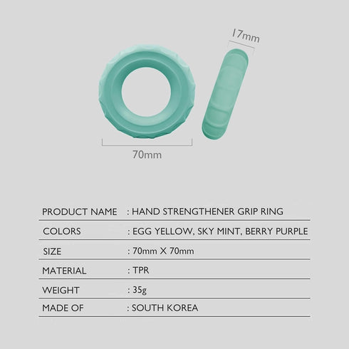 Hand Strengthener Grip Ring Exercisers, Squeezer Gripper for Muscle Strengthening Training Tool