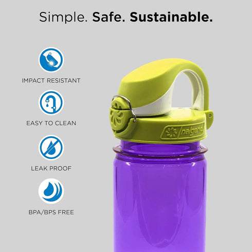 Nalgene Kids On The Fly Water Bottle, Leak Proof, Durable, 12 Ounces