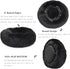 Washable Calming Dog Bed for Medium Dogs, 28 Inch Black Fluffy Anti-Anxiety Faux Fur Round Pet Bed