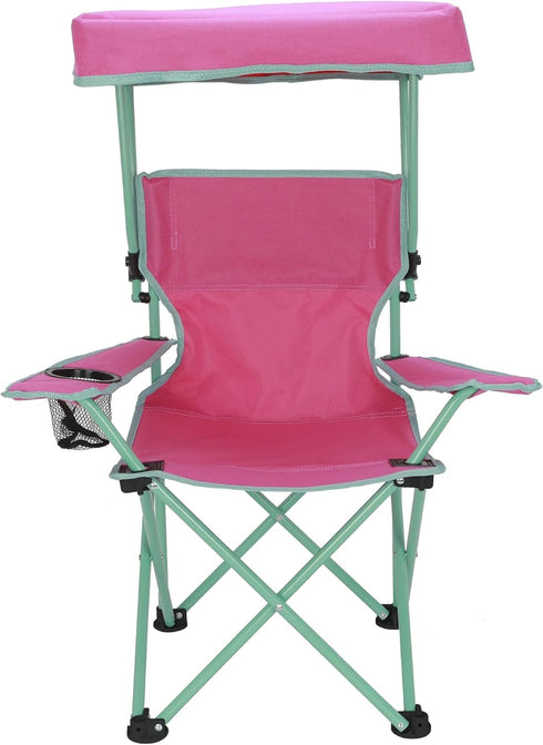 125 lb. CLMSTE Canopy Folding Chair with Safety Lock, Outdoor Chair Capacity (Pink)