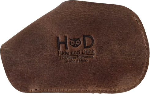 Hide & Drink Golf Club Headcover, Handmade Full Grain Leather Iron Head Protector for Outdoor Use - Bourbon Brown
