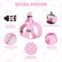 BINGPET Vest Harness for Puppy and Cat, No Pull Adjustable Reflective Step-in Harness, Cute Pink Polka Dot for Small