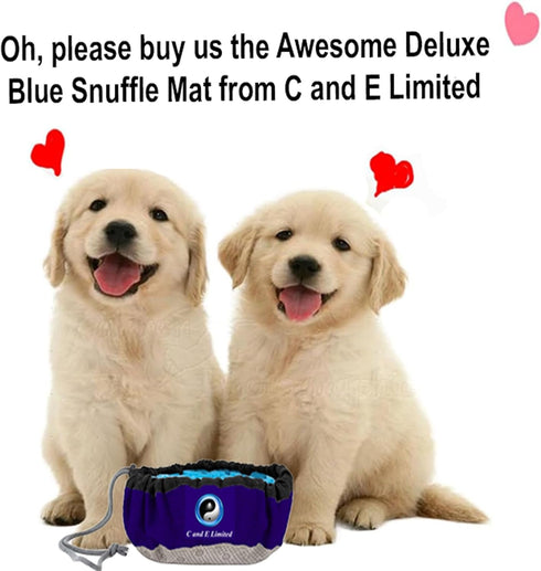 C and E Limited Awesome Deluxe Blue Snuffle Mat; Beautiful Custom Yin-Yang Symbol Snuffle Mat for Dogs, Sniff Mat