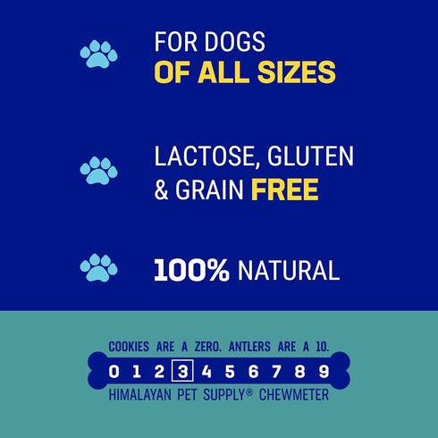 Himalayan Dog Chew Yak Cheese Dog Chews, 100% Natural, Gluten Free, Healthy & Safe, Medium, 4.5 oz