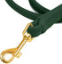 OOPSDOGGY 6ft Reflective Rolled Leather Dog Leash - Soft Lead for Small Medium Large Dogs, Heavy Duty Rope (Green,