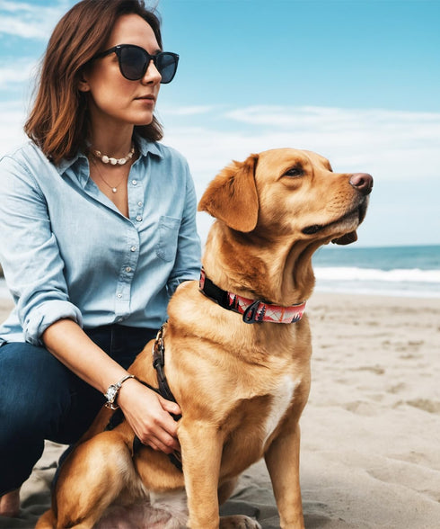 Dog Collar for Medium Dogs, High-end Crafted Adjustable Length with Quick Release Buckle, Unique Design, 12-16 inches