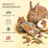 24pcs Chinchillas Rabbit Toys Bunny Toy Guinea Pig Treats Timothy Hay Chew Toys Chips with Herbal Flowers Hamster